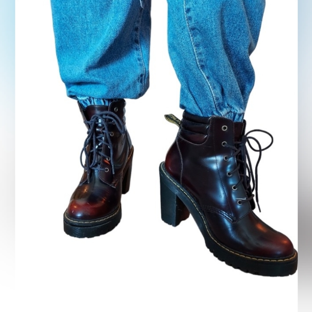 Dr. Martens Percephone Red Heeled Boots